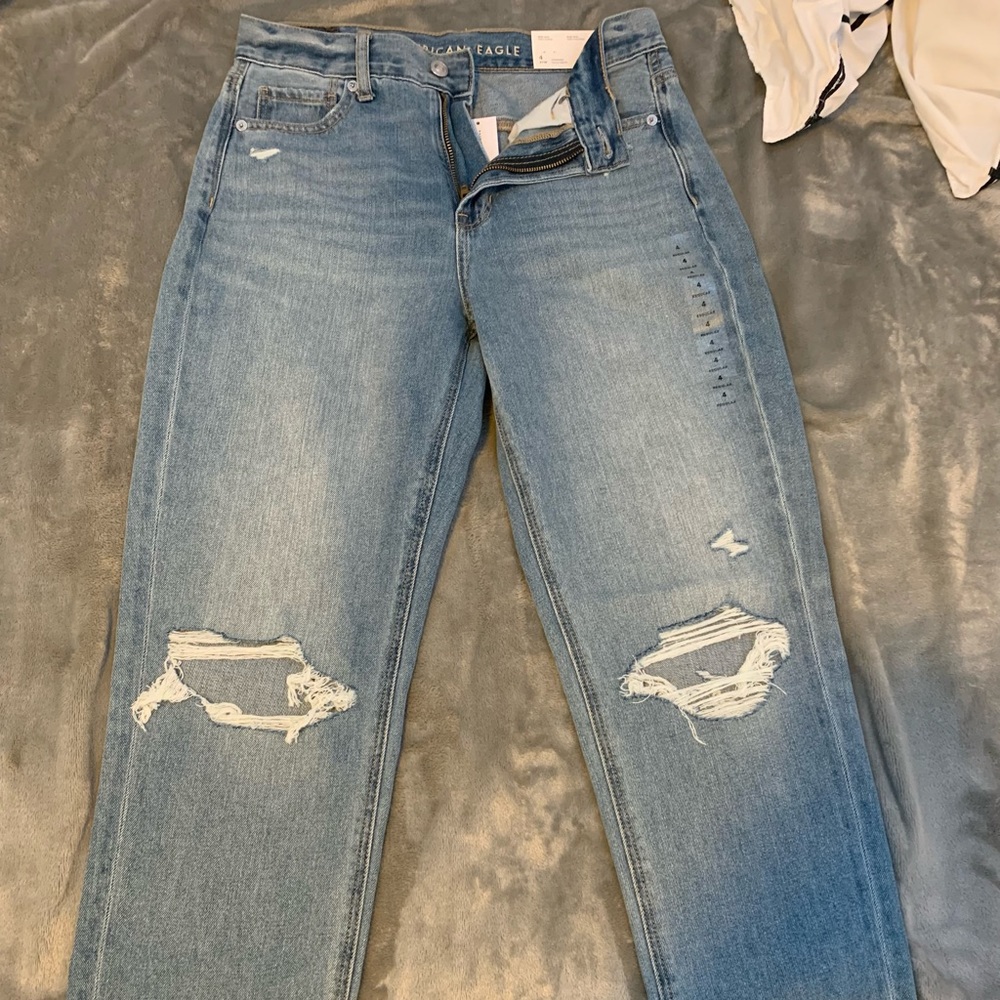American Eagle Ripped Mom Jeans
